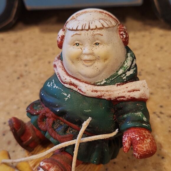 Solomon athe Sledder Dept 56 Monks at Christmas Porcelain Figurine - Picture 6 of 7